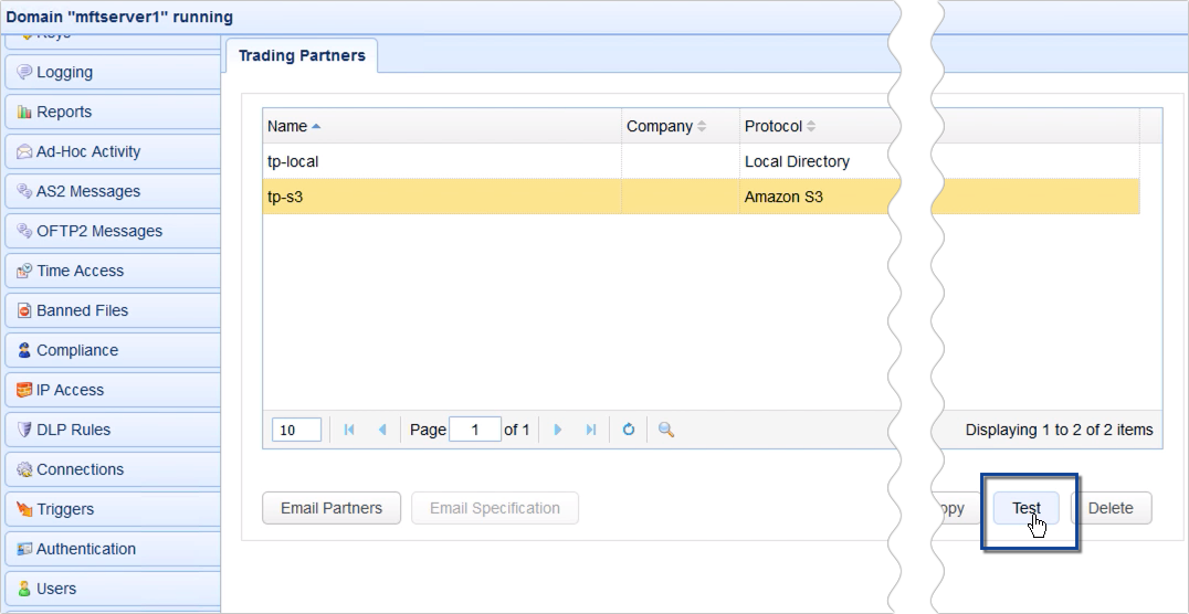 mirror ftp to s3 - trading partners test
