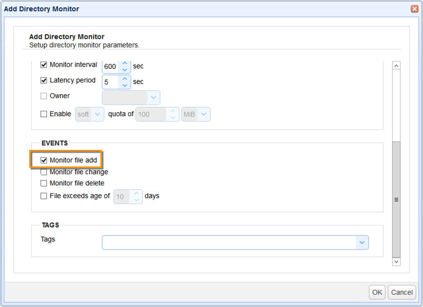 azure monitor file add