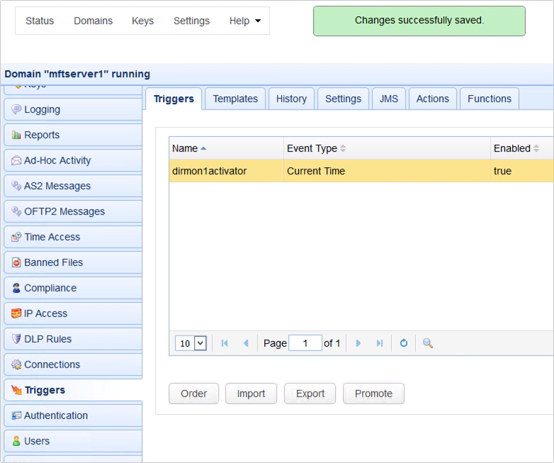 newly added directory monitor trigger