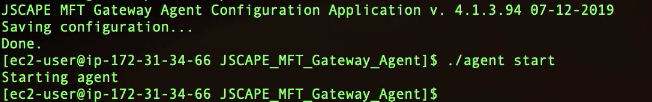 start mft gateway agent linux