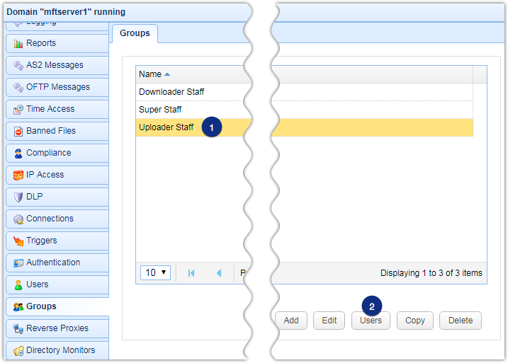uploader staff group users mft server